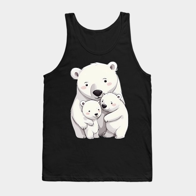 Polar Bear Family Tank Top by animegirlnft